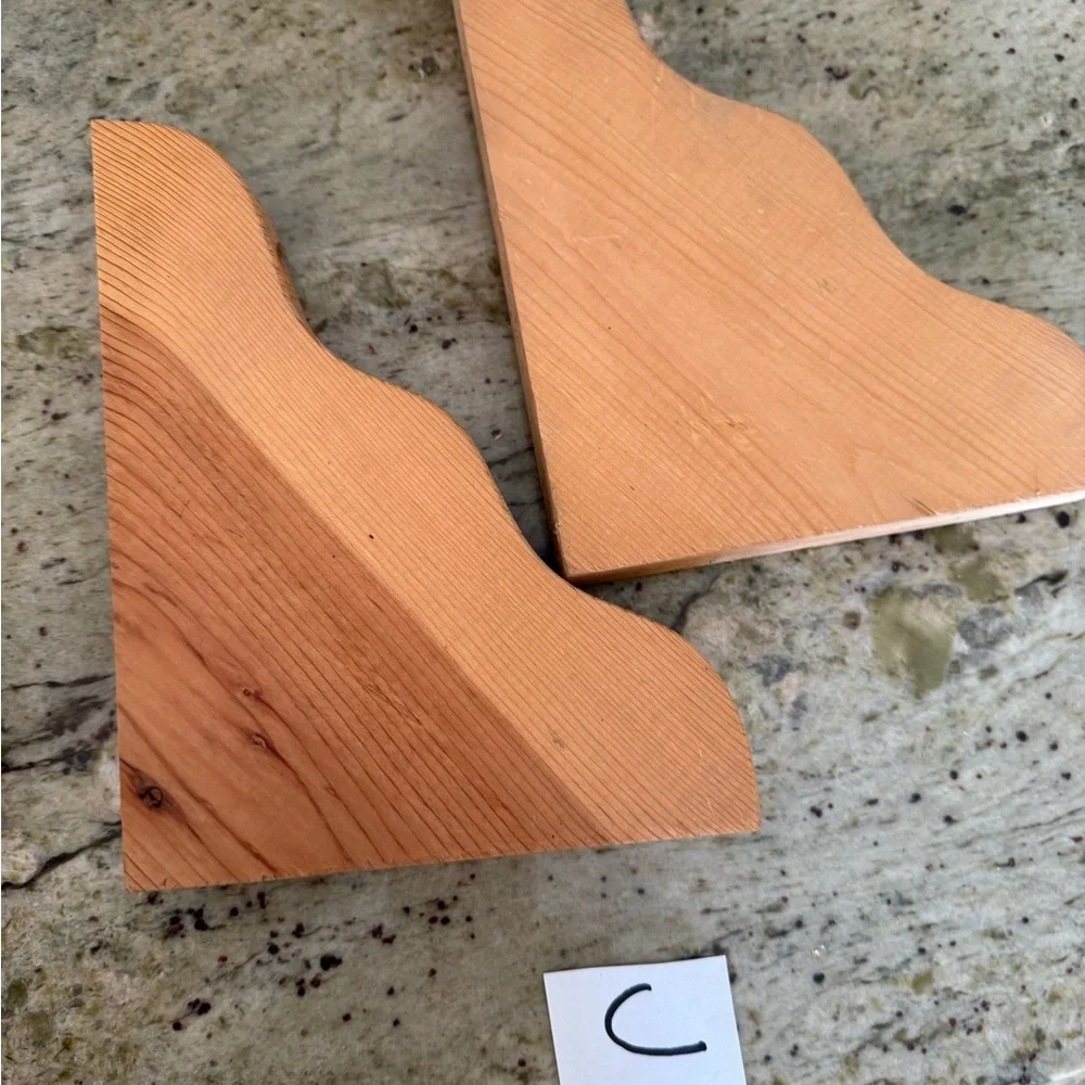 Several sets of Wood Grain Tan Decorative Wall Corbels or Shelf braces - Pair
